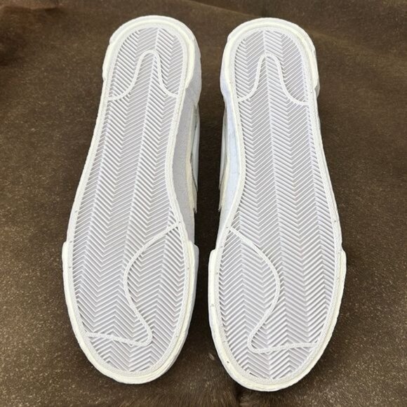 Sacai X Nike Blazer Low White Patent Two Tone Double Sneaker - Picture 10 of 15